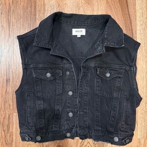 Agolde Dark Denim Sleeveless Jacket